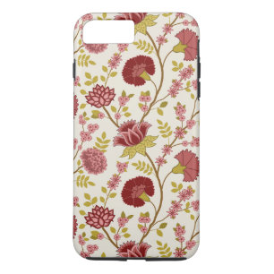 Case-Mate iPhone Case Jacobean Floral Grand Motif Reds Pinks Gold Creme