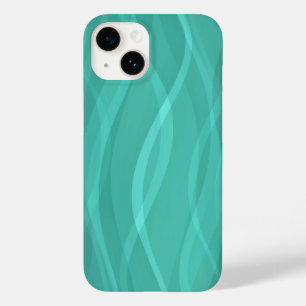 Coque Pour iPhone 14 Jade eau vapeur abstraite aqua vert bleu