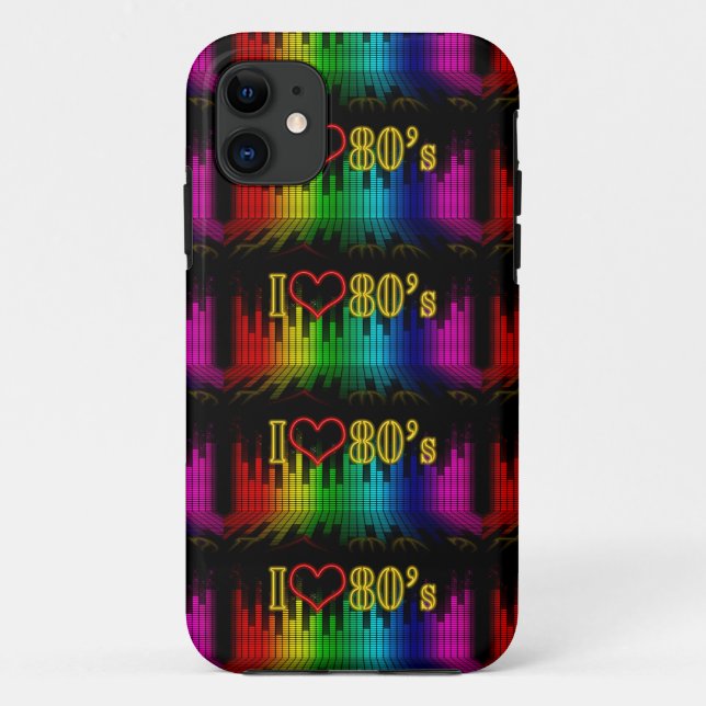 Coques Case-Mate iPhone j'adore les années 80 (Dos)