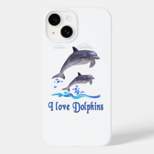 Coque Pour iPhone 14 J'adore l'étui Case-Mate pour iPhone 14 Dolphins