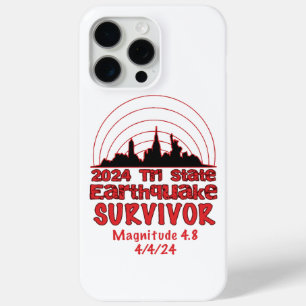 Coque iPhone 15 Pro Max J'ai survécu au tremblement de terre de NYC Tri St
