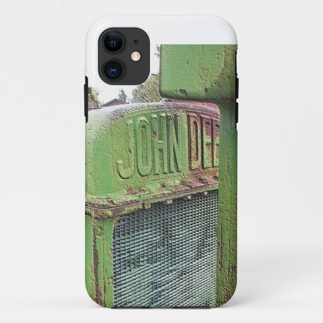 Coques Case-Mate iPhone J'aime de vieux tracteurs verts (Dos)