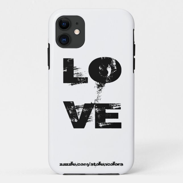 Coques Case-Mate iPhone J'aime Iphone Noir Et Blanc (Dos)