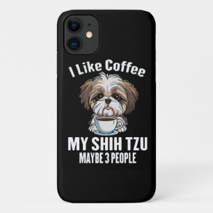 Case-Mate iPhone Case J'aime le café, mon Shih Tzu et peut-être 3 person