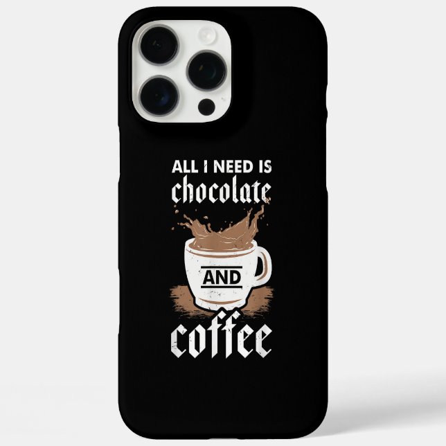 Coques Case-Mate iPhone J'Aime Le Chocolat Et Le Café (Verso)