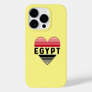 Coque Pour iPhone 14 Pro J'aime l'Egypte, le coeur égyptien