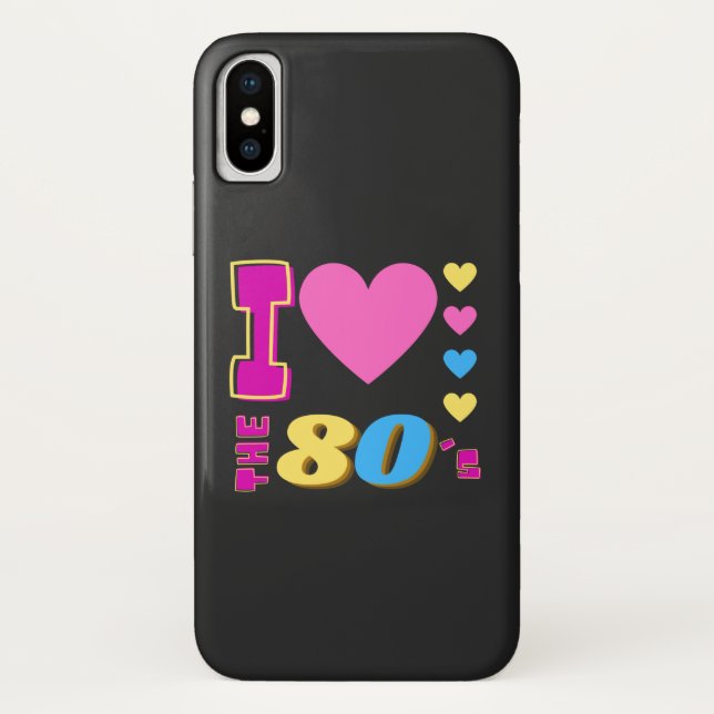 Coques Case-Mate iPhone J'Aime Les Années 80 (Dos)