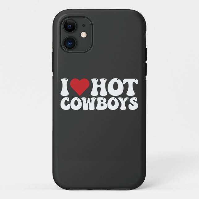 Coques Case-Mate iPhone J'Aime Les Chauds Cowboys (Dos)