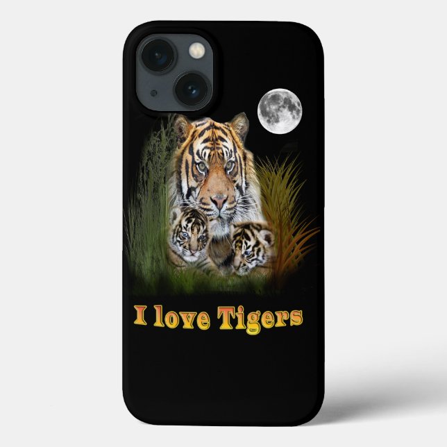 Coques Case-Mate iPhone J'aime les tigres (Verso)