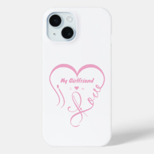 Coque Pour iPhone 15 J'aime ma petite amie - J ♥ Nous