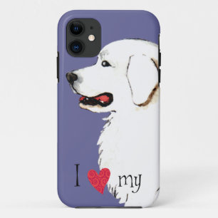 Coque iPhone 11 J'aime mes Grands Pyrénées