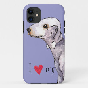 Coque Case-Mate Pour iPhone J'aime mon Bedlington Terrier