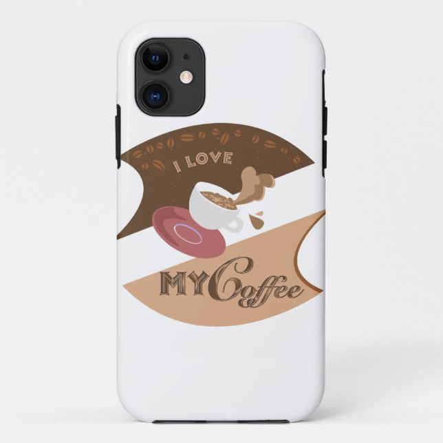 Coques Case-Mate iPhone J'aime mon café Retro Java (Dos)