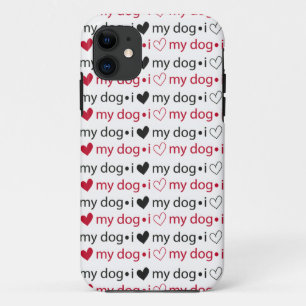 Coque Case-Mate Pour iPhone J'aime mon chien avec les coeurs