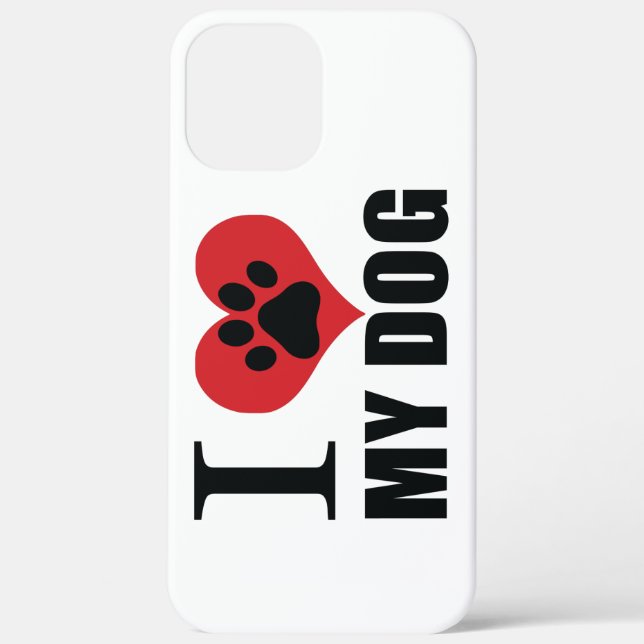 Coques Case-Mate iPhone J'aime mon chien jeter l'oreiller (Verso)