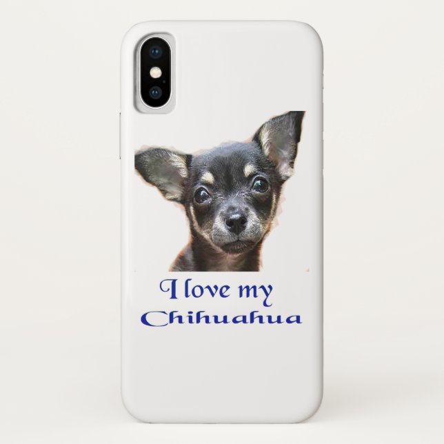 Coques Case-Mate iPhone J'aime mon Chihuahua (Dos)