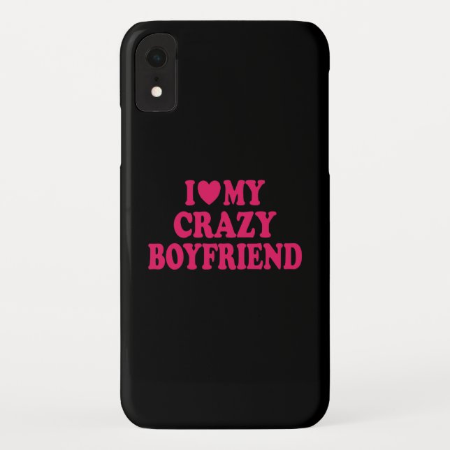 Coques Case-Mate iPhone J'aime mon copain fou (Dos)