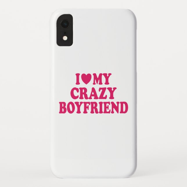 Coques Case-Mate iPhone J'aime mon copain fou (Dos)