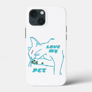 Case-Mate iPhone CASE J'AIME MON CUTE AQUA PET CAT