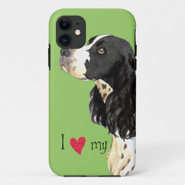 Coques Case-Mate iPhone J'aime mon épagneul de springer anglais (Dos)