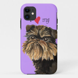 Etui iPhone Case-Mate J'aime mon Griffon de Bruxelles