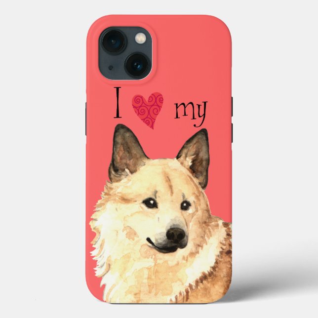 Coques Case-Mate iPhone J'aime mon norvégien Buhund (Verso)