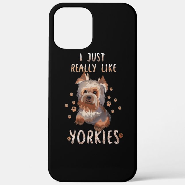 Coques Case-Mate iPhone J'Aime Vraiment Les Yorkies (Verso)