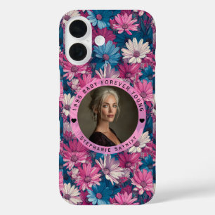 Coques iPhone 16 Jalons de naissance de pétale de marguerite contem