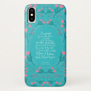 Case-Mate iPhone Case Jane Austen Fierté et préjugés Floral Turquoise et