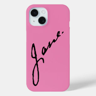 Coque Pour iPhone 15 Jane comme dans Jane Austen, signature