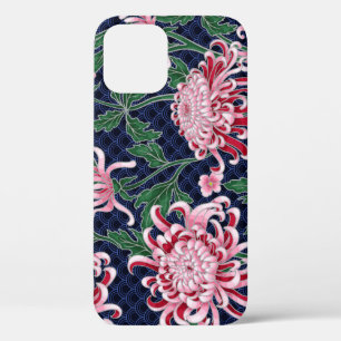Case-Mate iPhone Case Japonais Chrysanthemum Peonies Motif Vintage