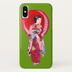Case-Mate iPhone Case Japonais Geisha rouge kimono art mignon