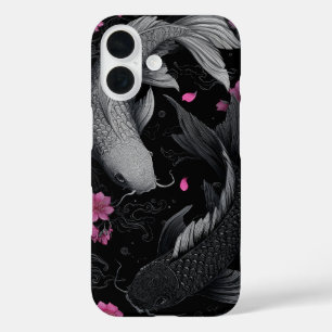 Coques iPhone 16 Japonais Koi Fish mode foncé
