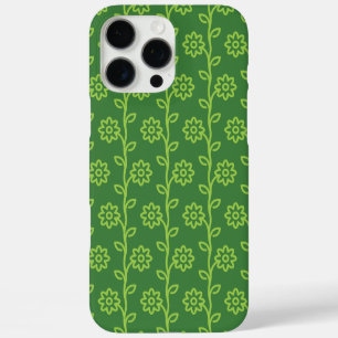 Coques iPhone 16 Pro Max Jardin à fleurs plates vertes Motif