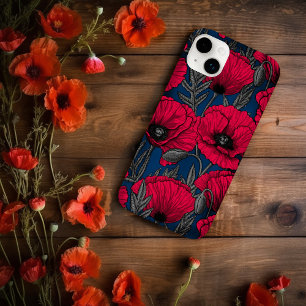 Coque Pour iPhone 14 Plus Jardin à pavot nocturne