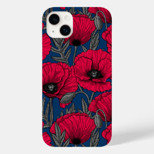 Coque Pour iPhone 14 Plus Jardin à pavot nocturne