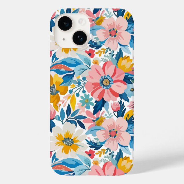 Coques Case-Mate iPhone Jardin Abstrait Floral moderne (Verso)