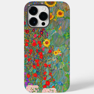 Coque Pour Pour iPhone 14 Pro Max Jardin agricole de Gustav Klimt avec tournesols