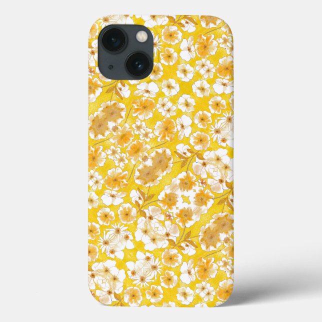 Coques Case-Mate iPhone Jardin botanique Mazipoodles - Butterscotch Jaune (Verso)