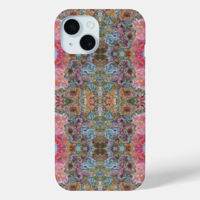 Coques Case-Mate iPhone Jardin Chic Fleur Chic Shabby peinture aquarelle (Verso)