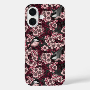 Coques iPhone 16 Jardin de cerisier nocturne