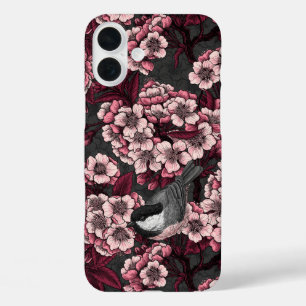 Coques iPhone 16 Plus Jardin de cerisier nocturne