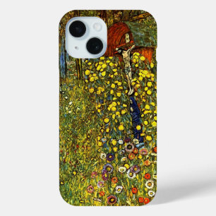 Coque Pour iPhone 15 Jardin de ferme avec crucifix de Gustav Klimt