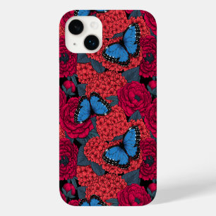 Coque Pour iPhone 14 Plus Jardin de morpho bleu