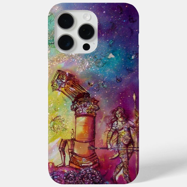 Coques Case-Mate iPhone JARDIN DES OMBRES PERDUES bleu vert or (Verso)