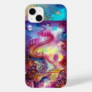 COQUE POUR iPhone 14 PLUS JARDIN DES OMBRES PERDUES, ESCALIERS MYSTIQUES