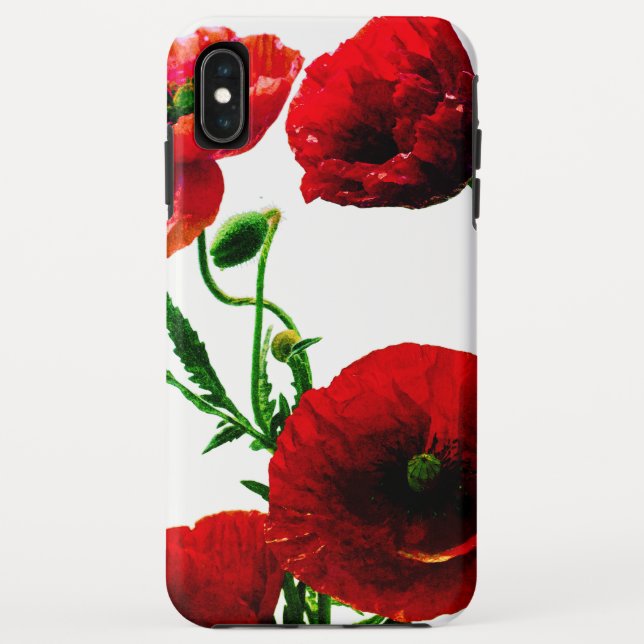 Coques Case-Mate iPhone Jardin d'été de printemps des fleurs de pavot à fl (Dos)