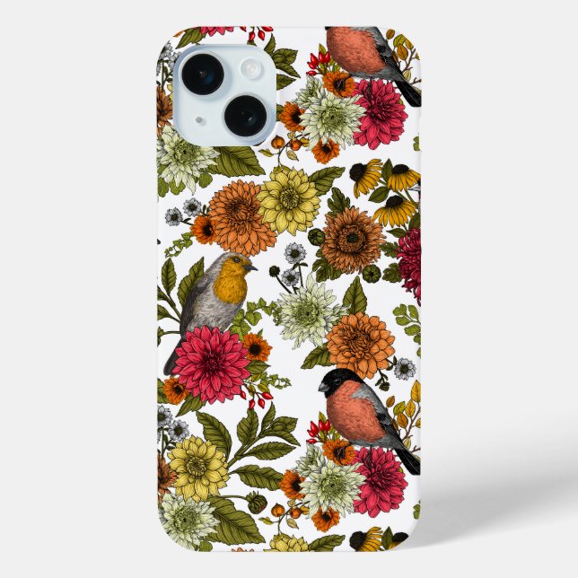 Coques Case-Mate iPhone Jardin d'oiseaux et de fleurs 1 (Verso)