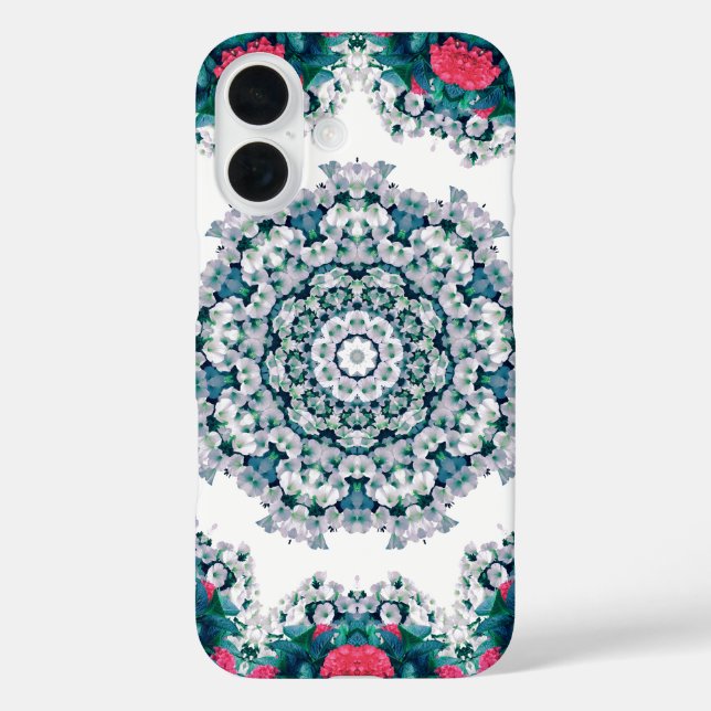Coques Case-Mate iPhone Jardin Eau Fontaine Fleurs rouges Mandala Design (Verso)