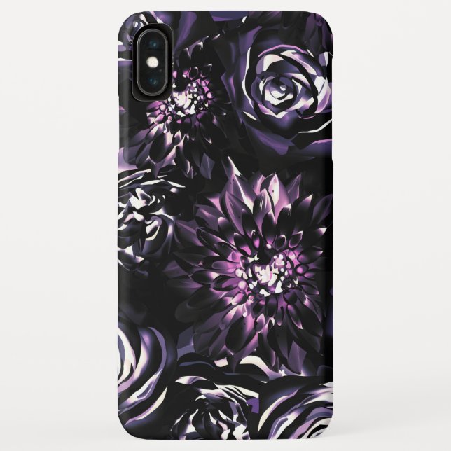 Coques Case-Mate iPhone Jardin foncé Vis mauve Fleurs de Glam (Dos)